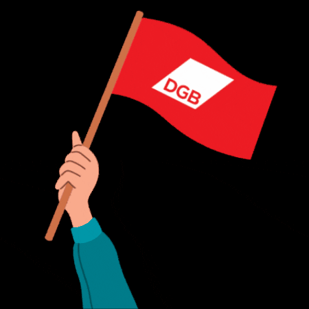 Hand Flag GIF by Deutscher Gewerkschaftsbund (DGB)