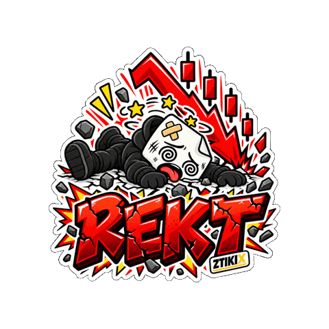 Get Rekt Market Crash Sticker by ZTIKIX