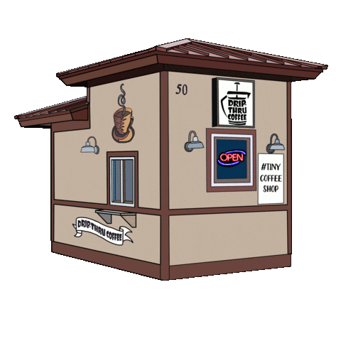 Drip-Thru Coffee Sticker