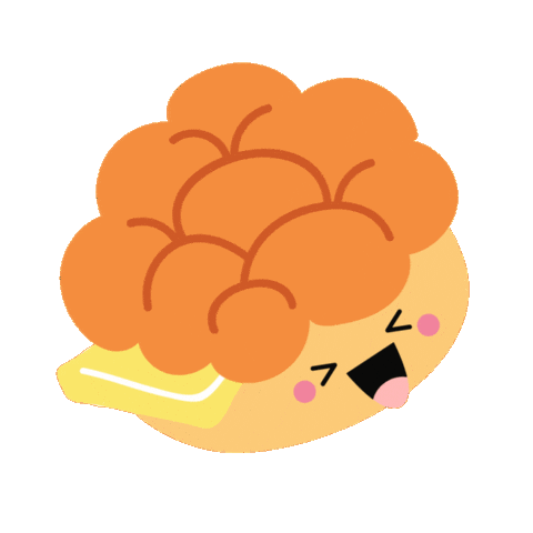 Screaming Pineapple Bun Sticker by theweebean