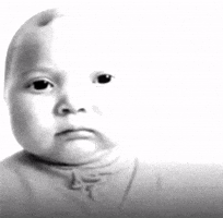 Serious Black And White GIF