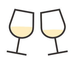 Cheers Wine Sticker by lobenbergs