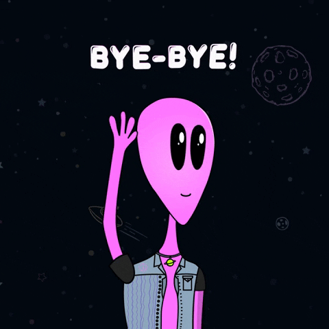 See Ya Goodbye GIF by Lonely Aliens