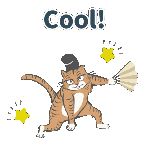 Japanese Art Cat Sticker