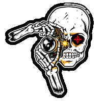 Skull Shooter Sticker by MG Professionalimg