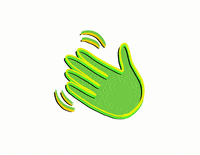 hand waving goodbye animation