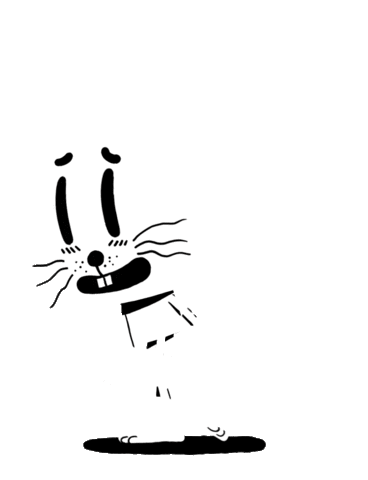 agustinluispaez running rabbit orirabbit Sticker