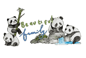 Family Panda Sticker