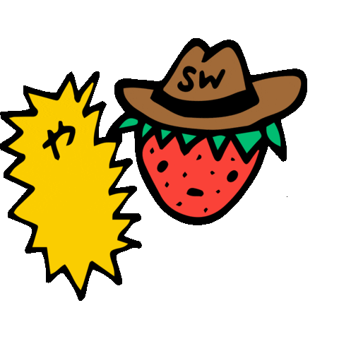 Strawberry Western Sticker