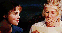 Jane and Elizabeth Bennet reading a letter