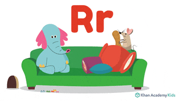 On The Couch Alphabet GIF by Khan Academy Kids