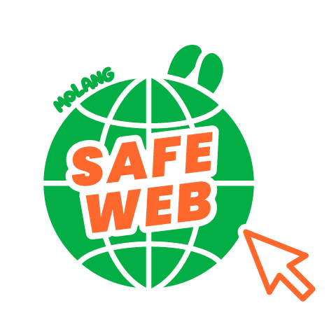 Click Safe Space Sticker by Molang