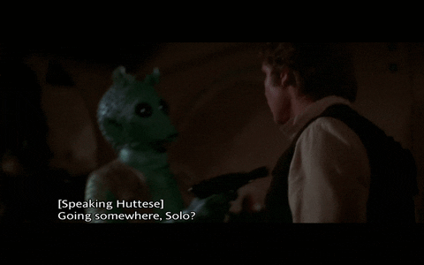 Image result for han shoots greedo gif