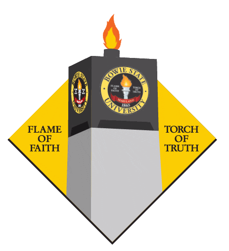 Bowie State Torch Sticker by Bowie State University