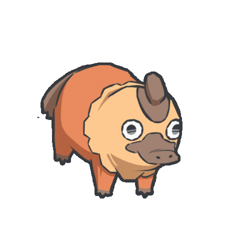 Spin Platypus Sticker by DillybyDally