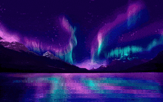 northern lights dreaming GIF