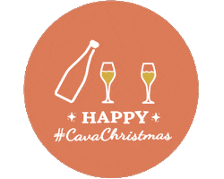 Happy Cheers Sticker by Cava Wine