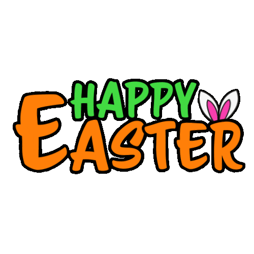 Easter Bunny Lettering Sticker