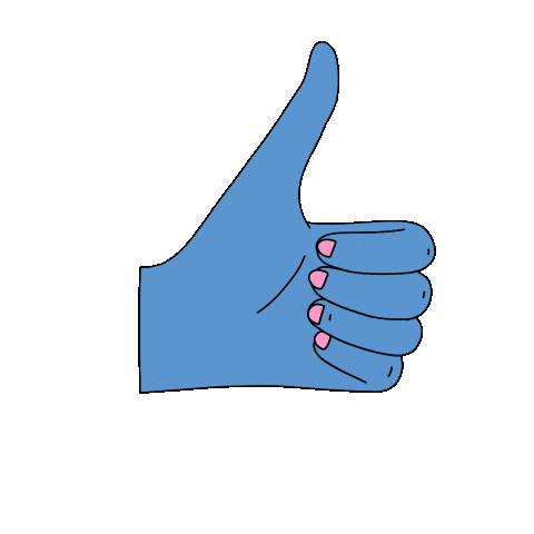 Good Vibes Thumbs Up Sticker by katepullendraws