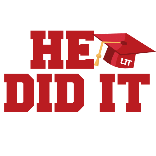 He Did It Utu Sticker by Utah Tech University