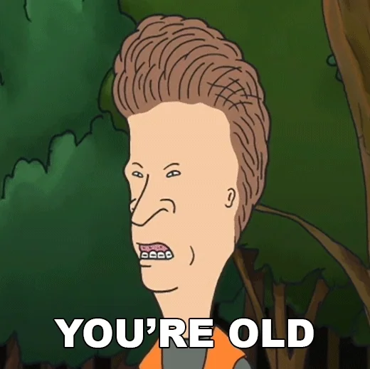 Youre Getting Old Beavis And Butthead GIF