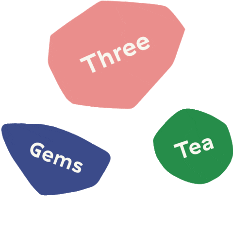 Small Business Logo Sticker by Three Gems Tea