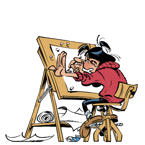 Gaston Lagaffe Sticker by Les Éditions Dupuis