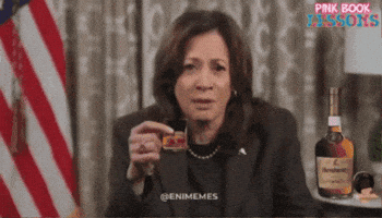 Kamala Harris Parody Shot Liquor Drunk Vomit GIF