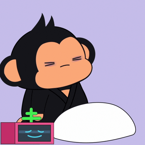 Tired Good Night GIF by Chimpers