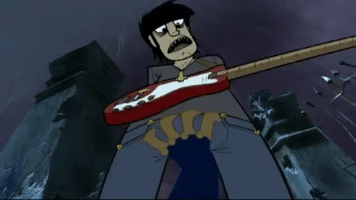 EDGYGIFSHERE #gorillaz #clinteastwood #murdoc #r.i.p #suffering #xd GIF