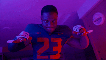 Flexing Lets Go GIF by Fighting Illini Athletics