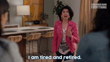 I Am Tired Veena Sood GIF by Children Ruin Everything