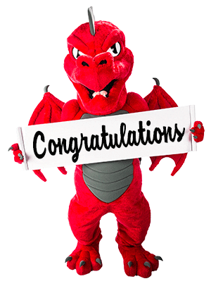 Red Dragon Congratulations Sticker by SUNY Oneonta