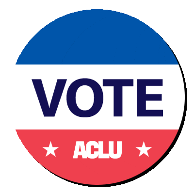 Voting American Civil Liberties Union Sticker by ACLU