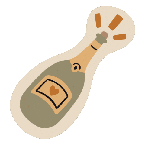 Champagne Sticker by Kayla Ybanez