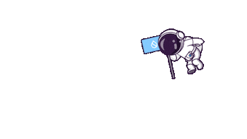 Space Landing Sticker by BigBrains