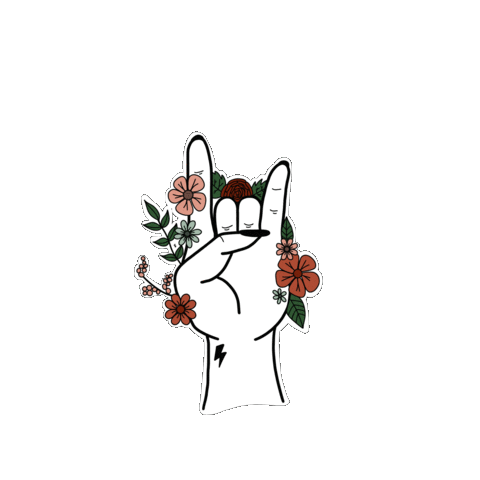 Rock Flowers Sticker