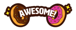 Awesome Donut Sticker by Peek Freans Smile