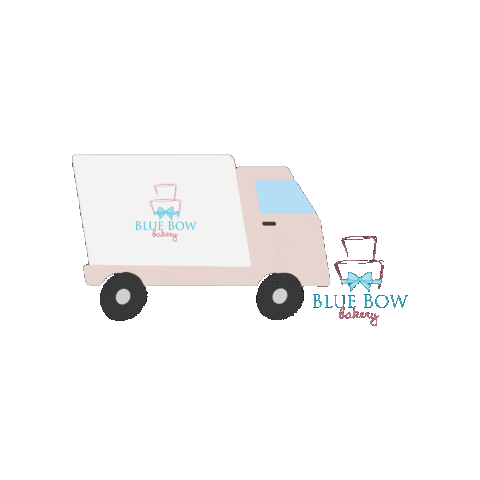 blue bow bakery Sticker