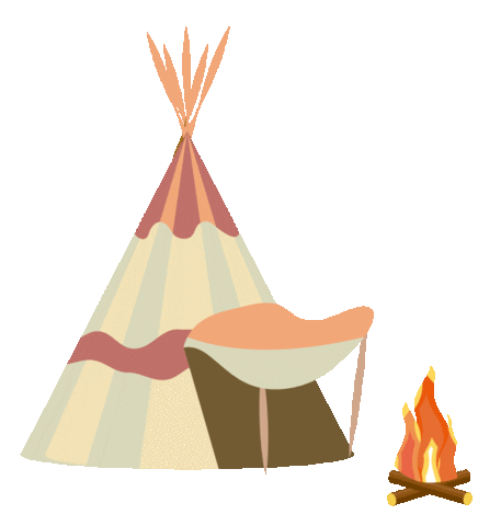 Campfire Tent Sticker by Adwise - Your Digital Brain
