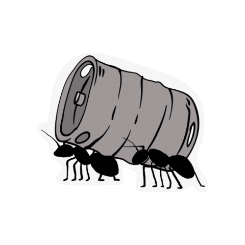 Beer Barrel Sticker by Cerveza Hormiga Negra