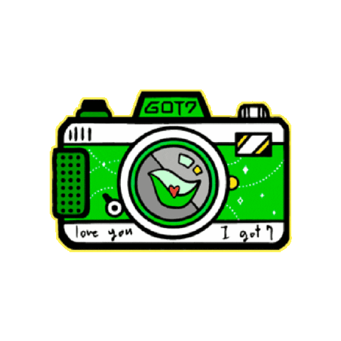 I Love You Camera Sticker