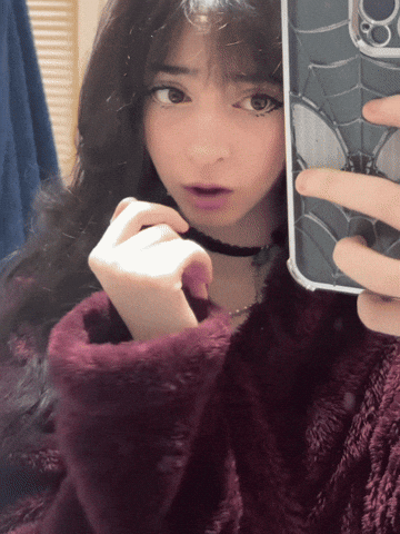 Nervous Beautiful Girl GIF