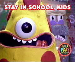 Meowwolf Stay In School GIF by PIZZA PALS PLAYZONE