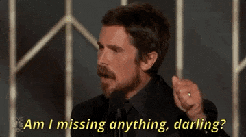 christian bale am i missing anything GIF by Golden Globes