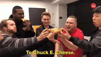 Chuck E Cheese Cheers GIF by BuzzFeed