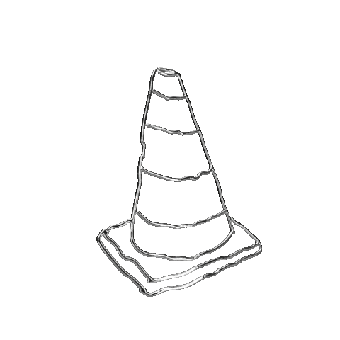 Chrome Cone Sticker
