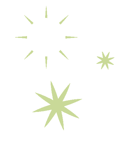 Light Green Stars Sticker