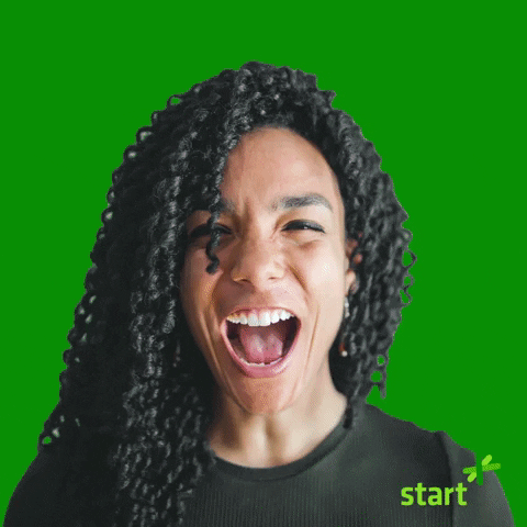 startgmbh reaction green woman scream GIF