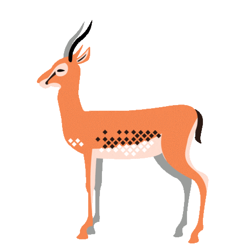 Deer Gazelle Sticker by Side Hustle Brews